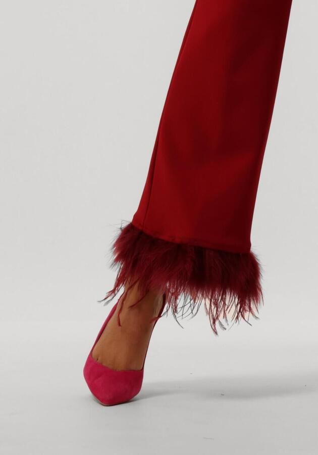 Ana Alcazar Rode Elegante Broek met Veren Red Dames - Foto 2