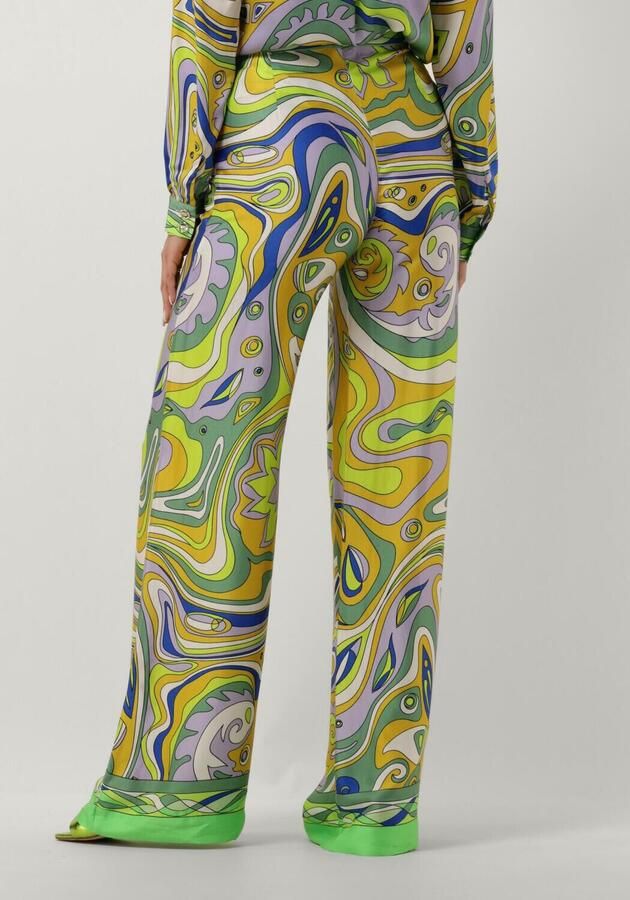 Ana Alcazar Groene Multi-Kleur Print Broeken Multicolor Dames