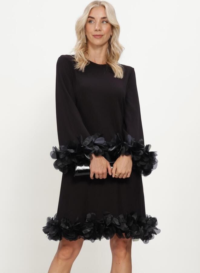ANA ALCAZAR Dames Jurken Dress Flowers Zwart