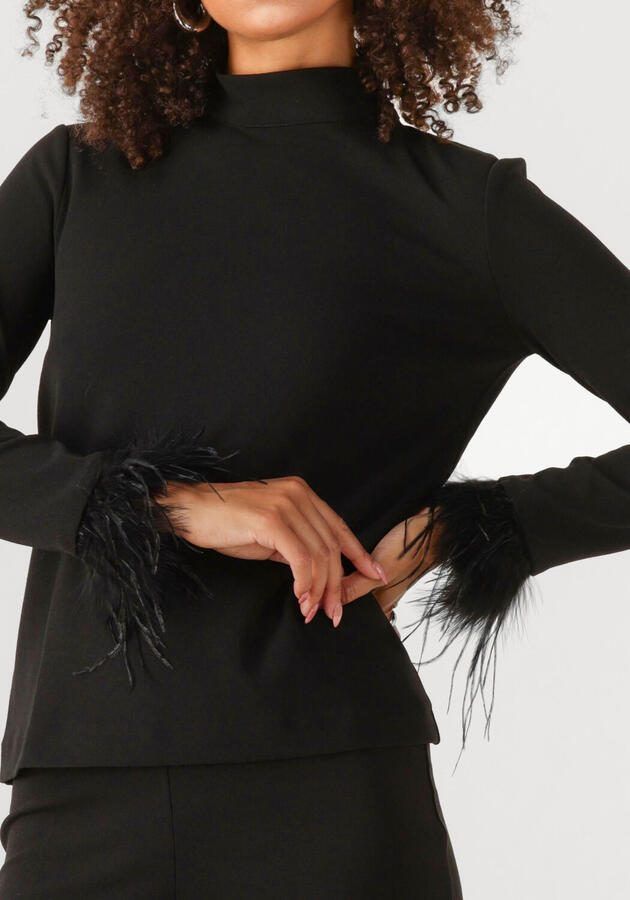 ANA ALCAZAR Dames Tops & T-shirts Top Feathers Zwart - Foto 3