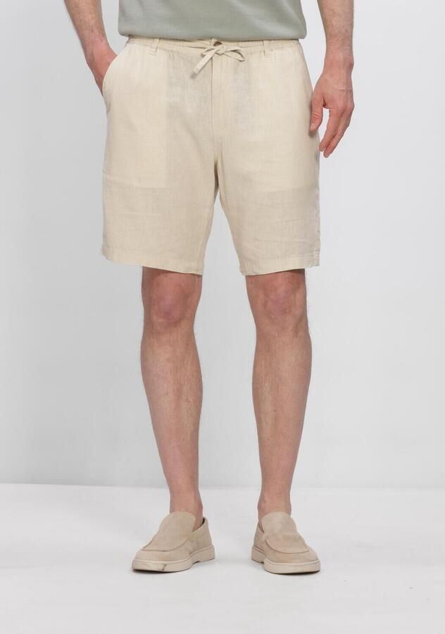 ANERKJENDT Heren Broeken Akjames Cot-linnen-vis Ss Short Ecru