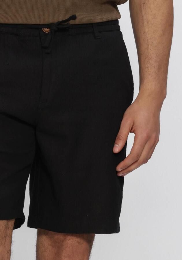 ANERKJENDT Heren Broeken Akjames Cot-linnen-vis Ss Short Zwart - Foto 3