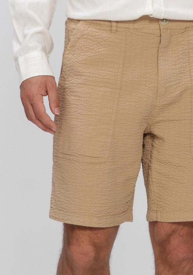 ANERKJENDT Heren Broeken Akjan Seersucker Shorts Zand - Foto 4