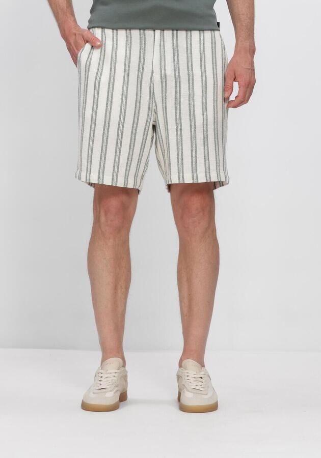 ANERKJENDT Heren Broeken Akjan Struc Stripe2 Short Ecru