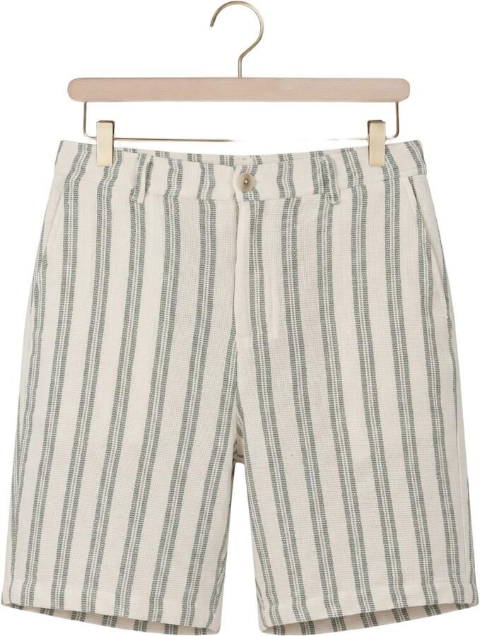 ANERKJENDT Heren Broeken Akjan Struc Stripe2 Short Ecru - Foto 2