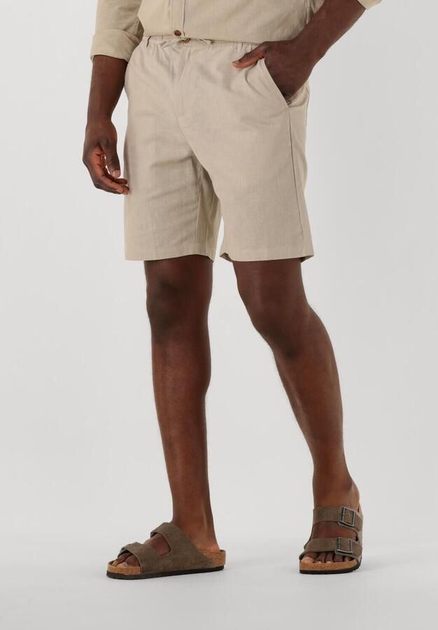 ANERKJENDT Heren Broeken Aklt James Cot linen Ela Shorts Zand - Foto 4