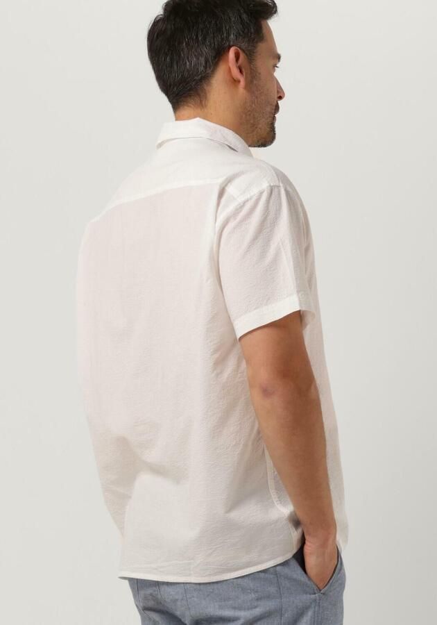 ANERKJENDT Heren Overhemden Akkarsten S s Seersucker Shirt Gebroken Wit - Foto 2