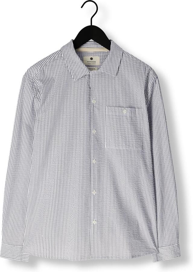 ANERKJENDT Heren Overhemden Akkurt L s Stripe Shirt Gebroken Wit