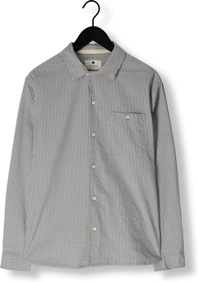ANERKJENDT Heren Overhemden Akkurt L s Stripe Shirt Olijf