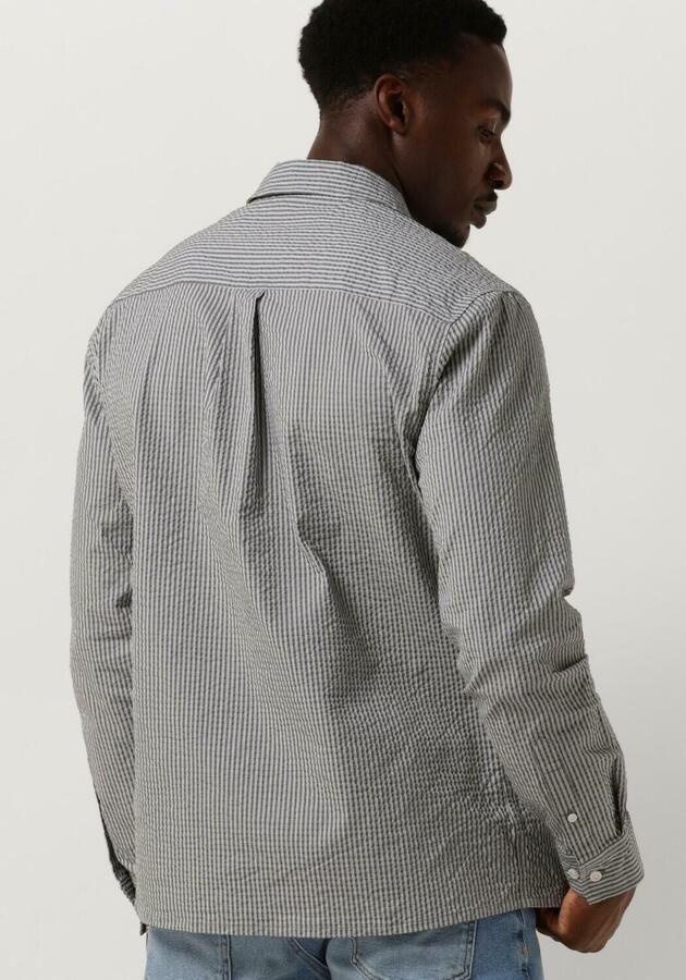 ANERKJENDT Heren Overhemden Akkurt L s Stripe Shirt Olijf - Foto 2