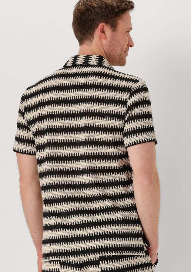 ANERKJENDT Heren Overhemden Akkurt Struc Stripe S s Shirt Zwart - Foto 2