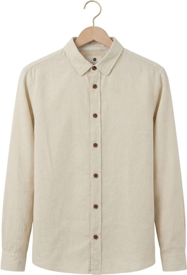 ANERKJENDT Heren Overhemden Akleif Cot linen vis L s Shirt Ecru - Foto 4