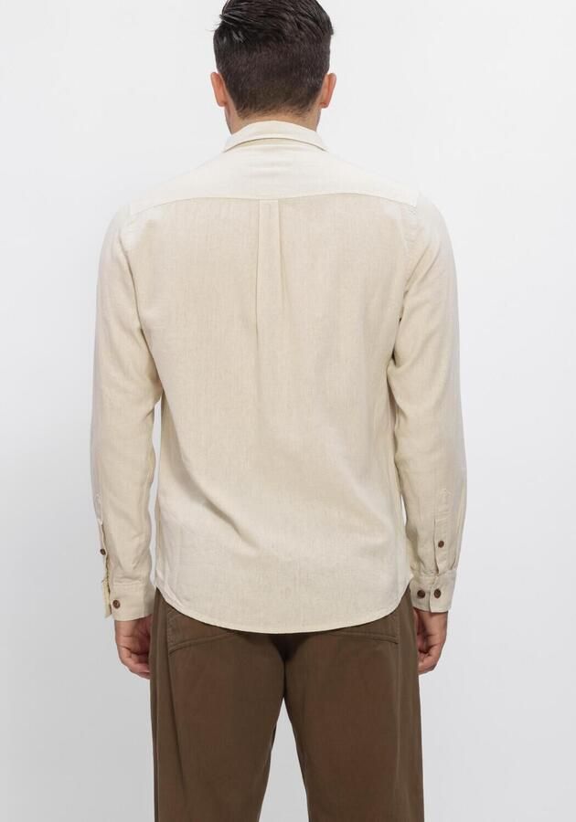 ANERKJENDT Heren Overhemden Akleif Cot linen vis L s Shirt Ecru - Foto 2