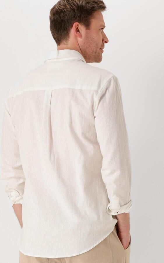 ANERKJENDT Heren Overhemden Akleif L s Cot linen Shirt Wit - Foto 3