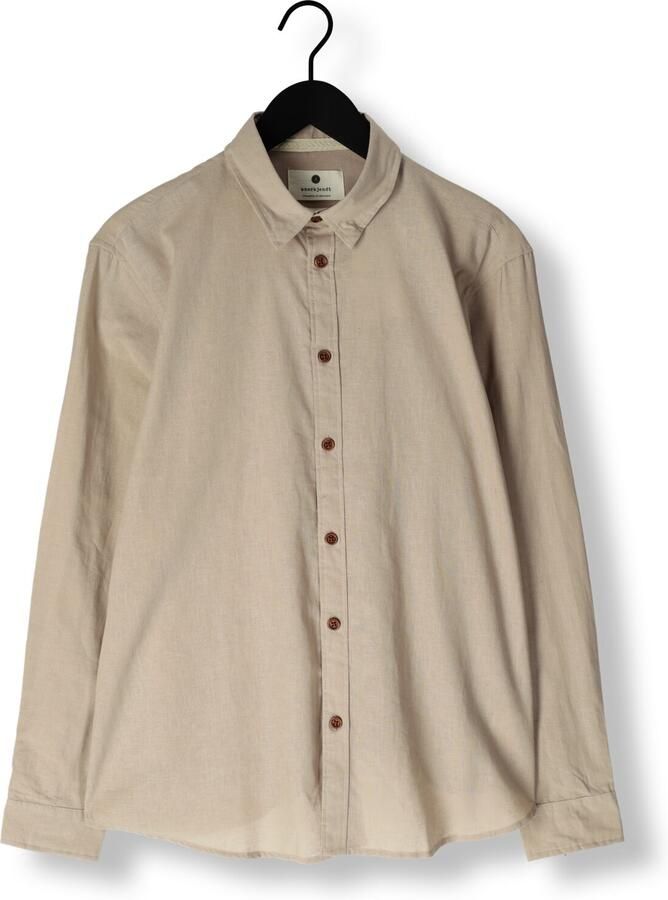 ANERKJENDT Heren Overhemden Akleif L s Cot linen Shirt Zand