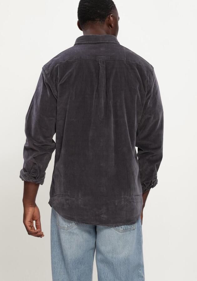 ANERKJENDT Heren Overhemden Akleif Solid Cord Shirt Antraciet - Foto 3