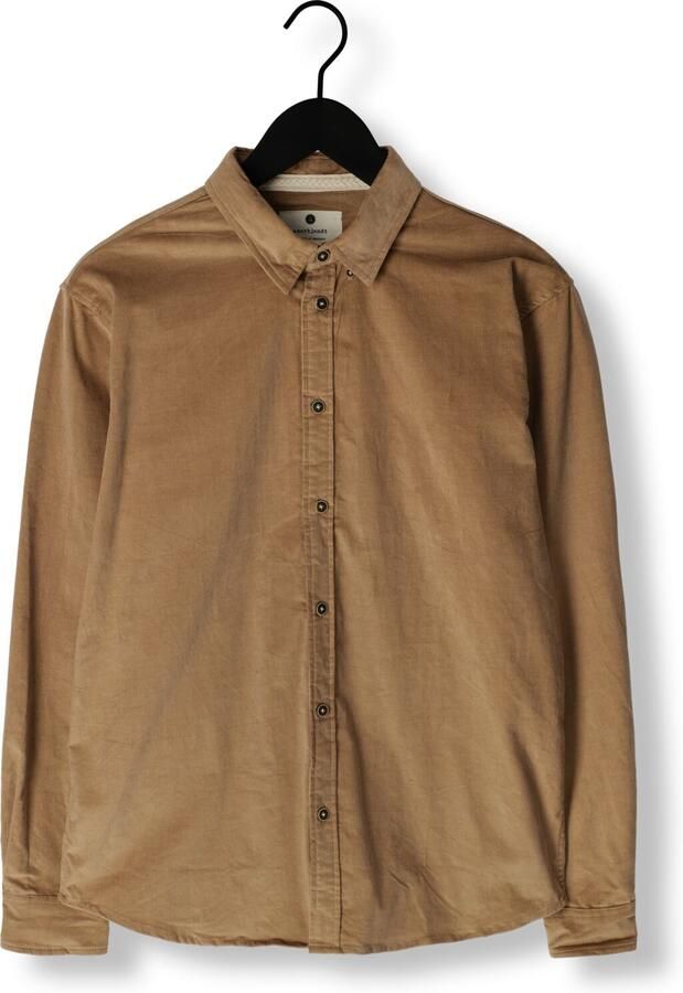 ANERKJENDT Heren Overhemden Akleif Solid Cord Shirt Beige - Foto 3