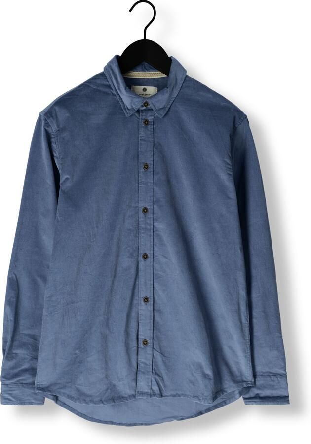 ANERKJENDT Heren Overhemden Akleif Solid Cord Shirt Blauw