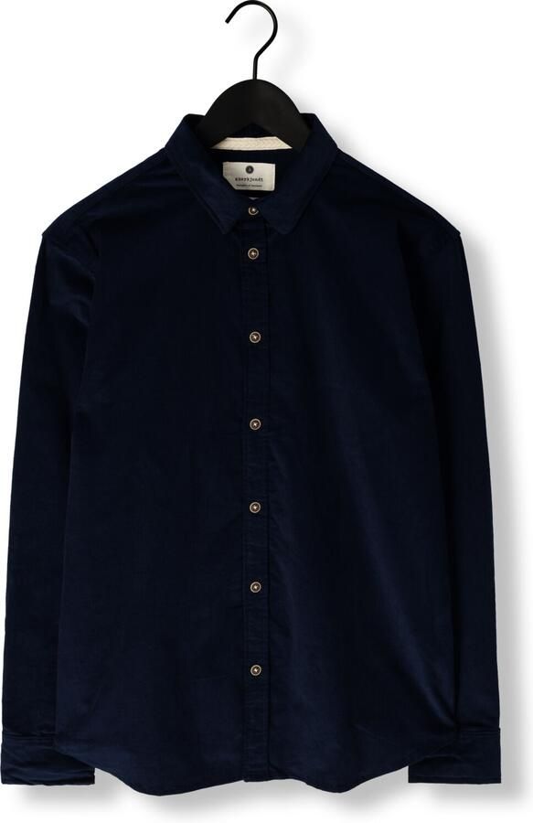 ANERKJENDT Heren Overhemden Akleif Solid Cord Shirt Donkerblauw - Foto 3