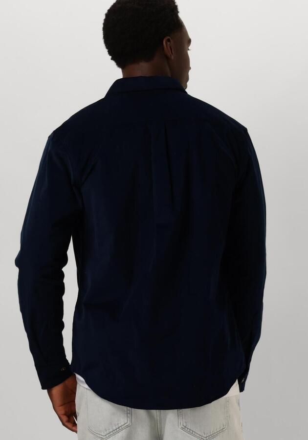 ANERKJENDT Heren Overhemden Akleif Solid Cord Shirt Donkerblauw