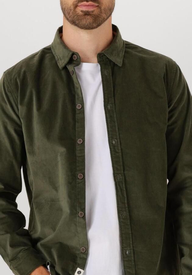 ANERKJENDT Heren Overhemden Akleif Solid Cord Shirt Groen - Foto 2