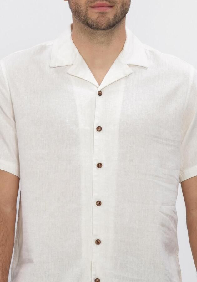 ANERKJENDT Heren Overhemden Akleo Cot-linnen-vis S s Shirt Ecru - Foto 4