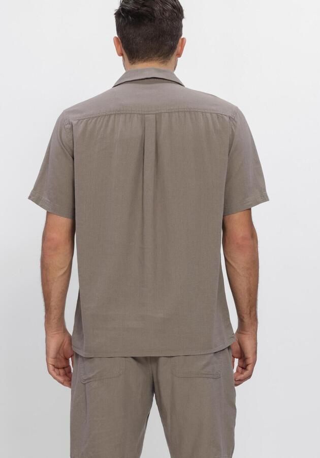ANERKJENDT Heren Overhemden Akleo Cot-linnen-vis S s Shirt Taupe - Foto 3