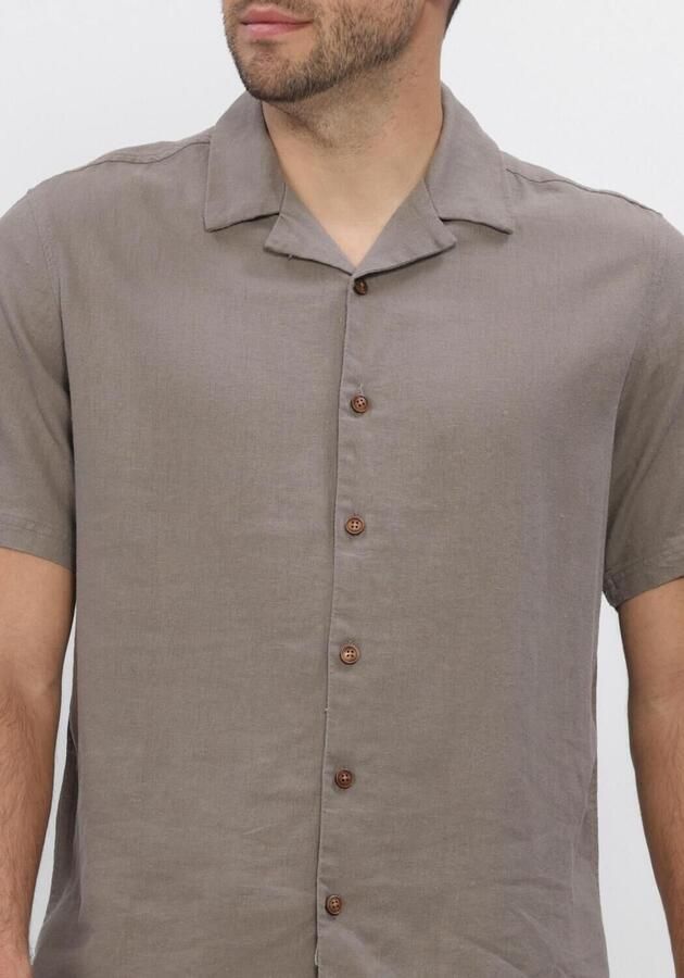ANERKJENDT Heren Overhemden Akleo Cot-linnen-vis S s Shirt Taupe - Foto 4