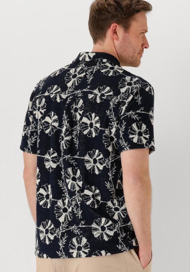 ANERKJENDT Heren Overhemden Akleo Frotte Aop Shirt Donkerblauw - Foto 2