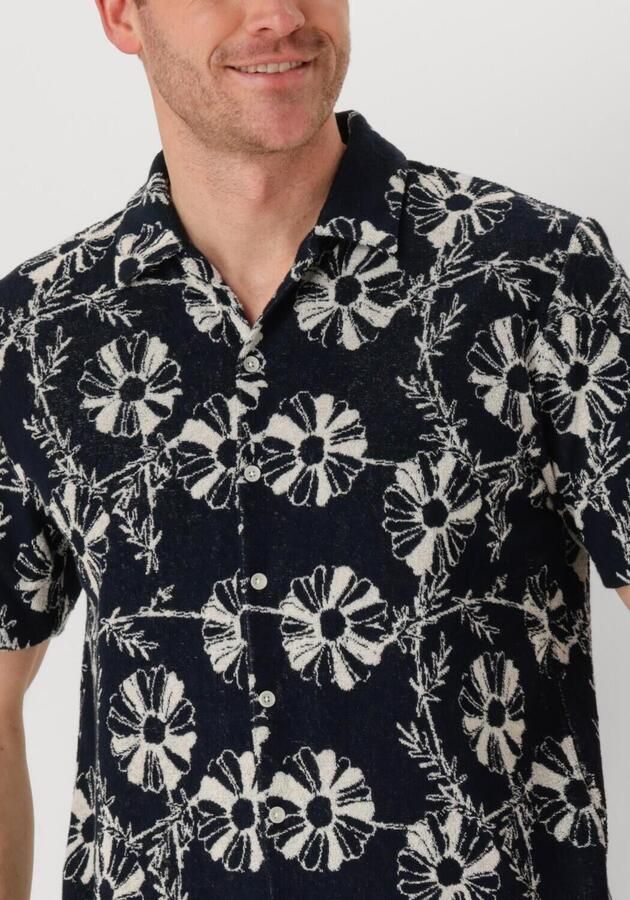 ANERKJENDT Heren Overhemden Akleo Frotte Aop Shirt Donkerblauw - Foto 3