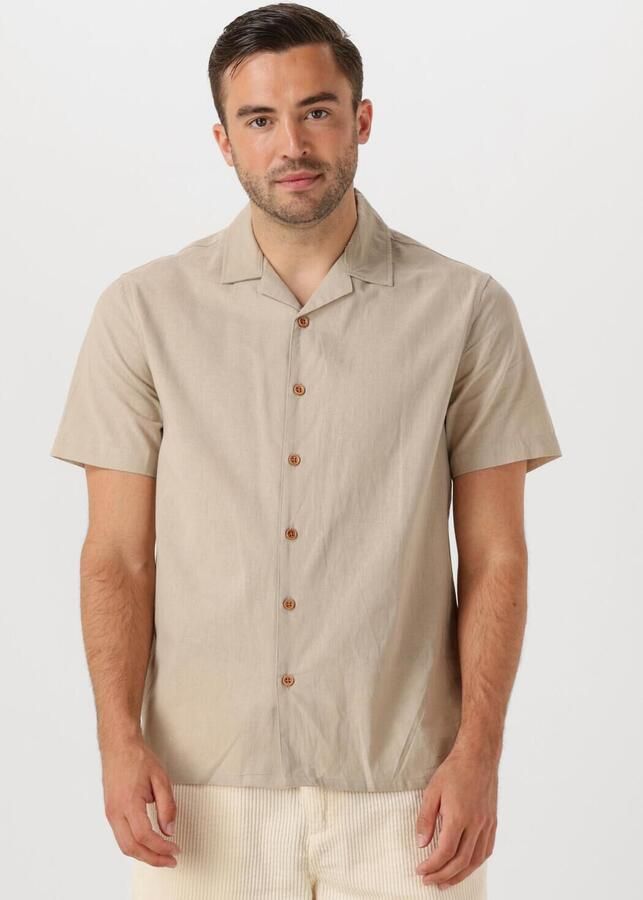 ANERKJENDT Heren Overhemden Akleo Sss Cot linen Shirt Beige - Foto 4