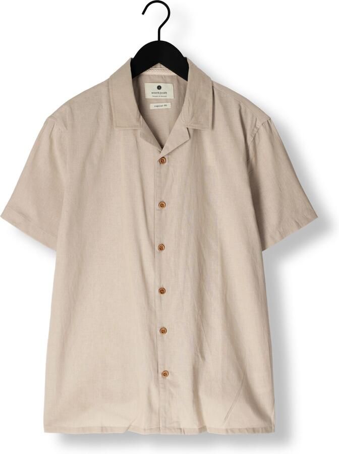 ANERKJENDT Heren Overhemden Akleo Sss Cot linen Shirt Beige