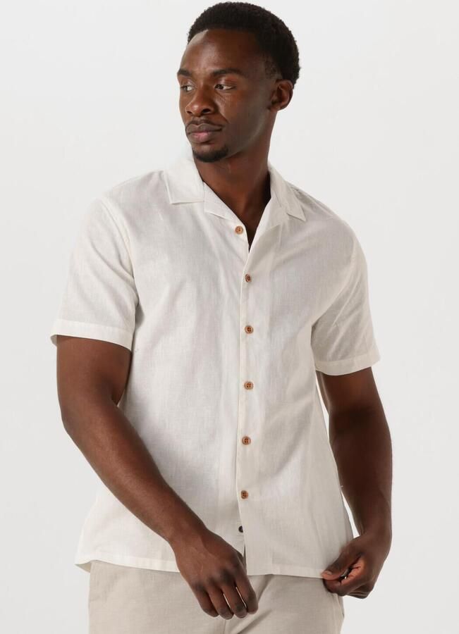 ANERKJENDT Heren Overhemden Akleo Sss Cot linen Shirt Wit - Foto 4