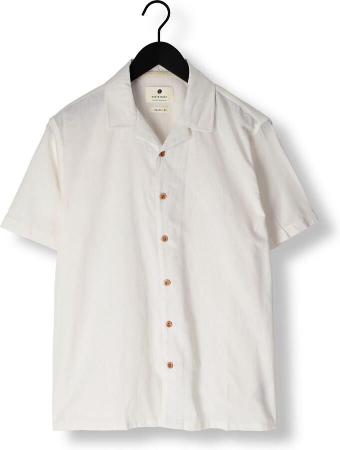 ANERKJENDT Heren Overhemden Akleo Sss Cot linen Shirt Wit
