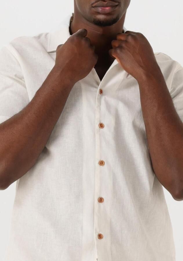 ANERKJENDT Heren Overhemden Akleo Sss Cot linen Shirt Wit - Foto 2