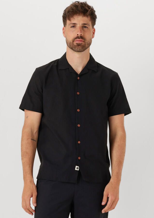 ANERKJENDT Heren Overhemden Akleo Sss Cot linen Shirt Zwart - Foto 4