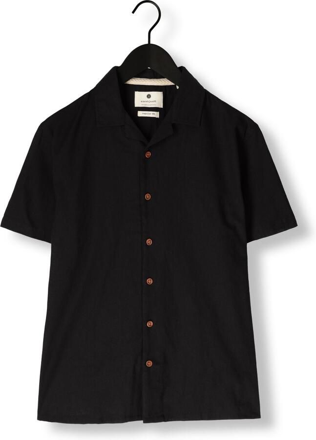 ANERKJENDT Heren Overhemden Akleo Sss Cot linen Shirt Zwart