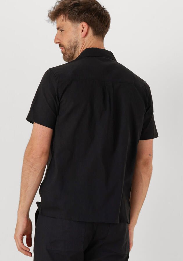 ANERKJENDT Heren Overhemden Akleo Sss Cot linen Shirt Zwart - Foto 2