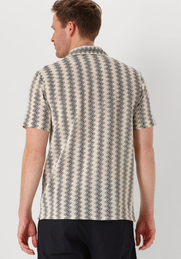 ANERKJENDT Heren Overhemden Akleon Jacquard S s Shirt Gebroken Wit - Foto 2