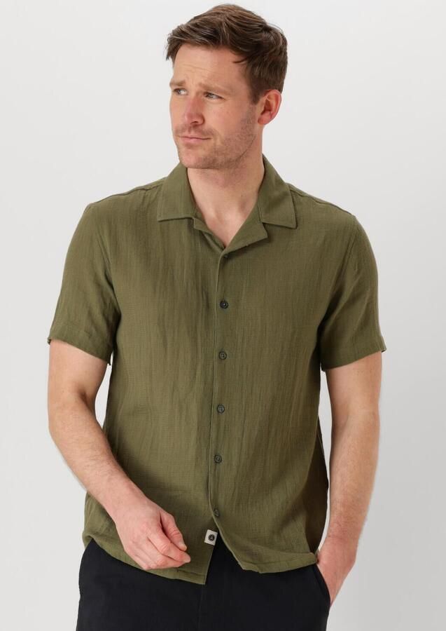ANERKJENDT Heren Overhemden Akleon Structure S s Shirt 3 Olijf - Foto 4