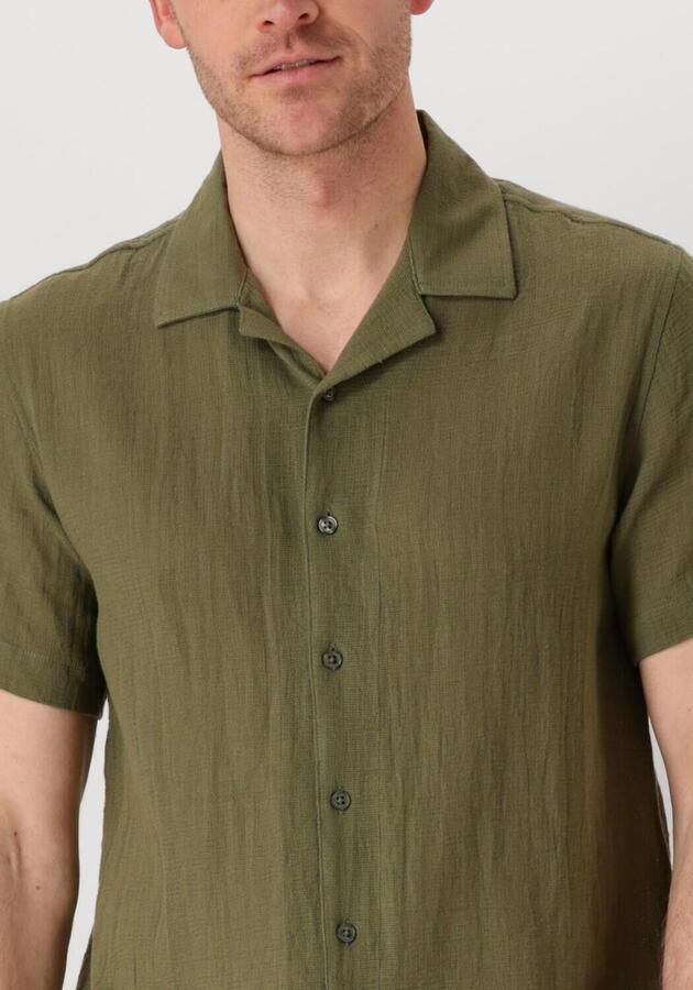 ANERKJENDT Heren Overhemden Akleon Structure S s Shirt 3 Olijf - Foto 3