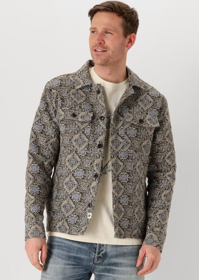 Anerkjendt Blauw Jacquard Overshirt voor Mannen Multicolor Heren - Foto 4