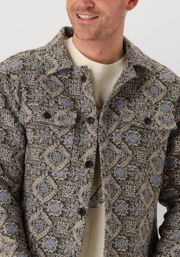 Anerkjendt Blauw Jacquard Overshirt voor Mannen Multicolor Heren - Foto 3