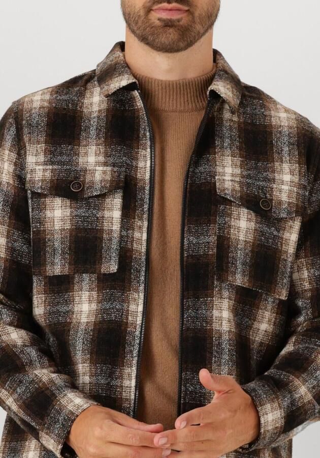 ANERKJENDT Heren Overshirts Akhanky Wool Os Bruin - Foto 3