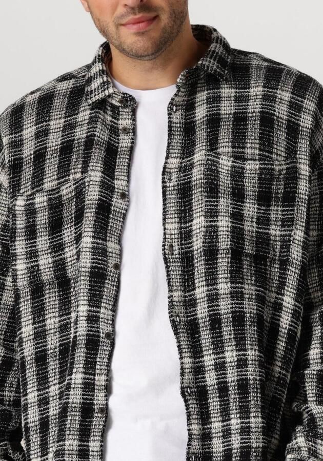 ANERKJENDT Heren Overshirts Aklouis Structure Check Shirt Zwart - Foto 2