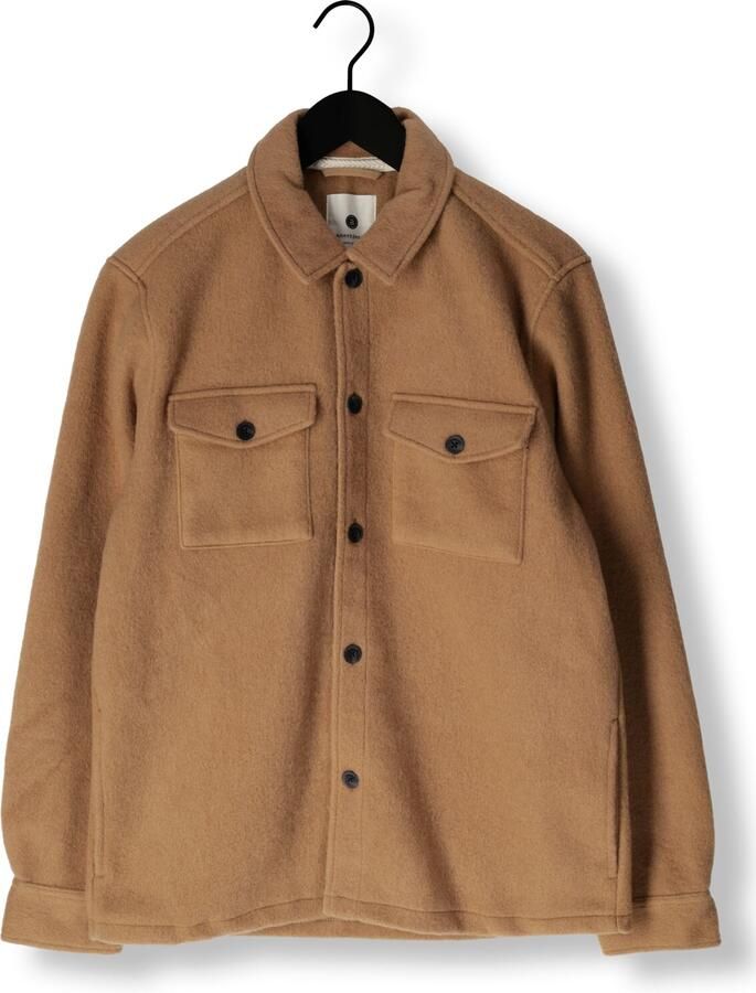 ANERKJENDT Heren Overshirts Akoscar Boiled Wool Overshirt Camel