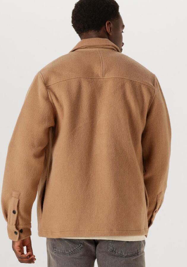 ANERKJENDT Heren Overshirts Akoscar Boiled Wool Overshirt Camel - Foto 2