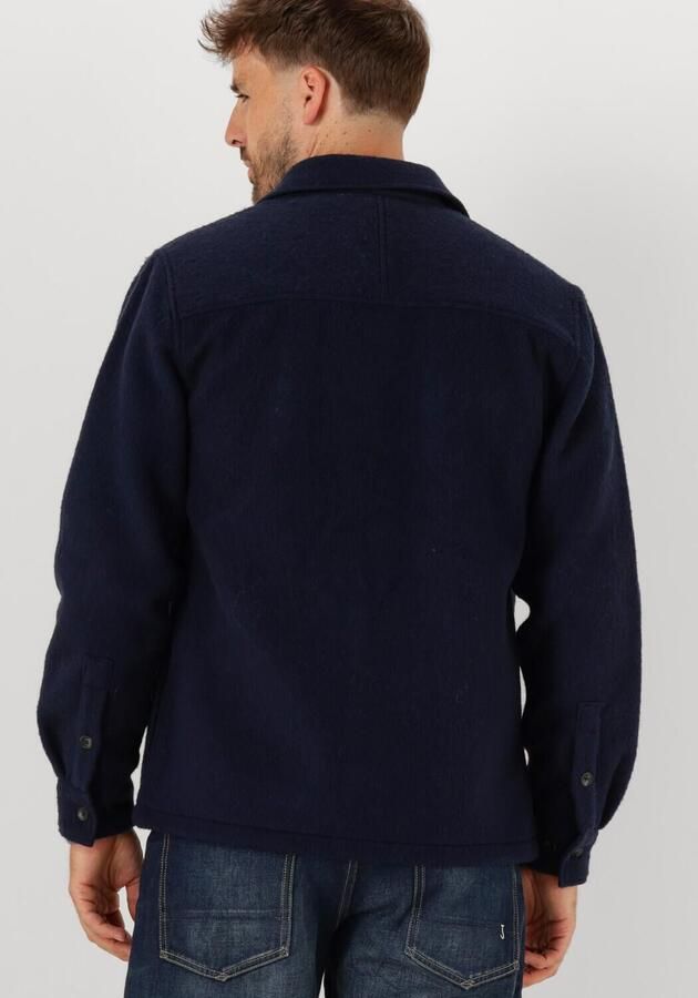 ANERKJENDT Heren Overshirts Akoscar Boiled Wool Overshirt Donkerblauw - Foto 2