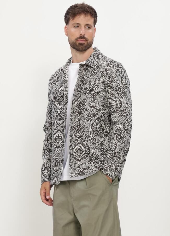 ANERKJENDT Heren Overshirts Akoscar Garden Jacq Overshirt Zwart