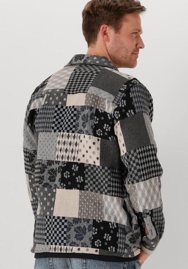 ANERKJENDT Heren Overshirts Akoscar Patchwork Overshirt Blauw - Foto 2